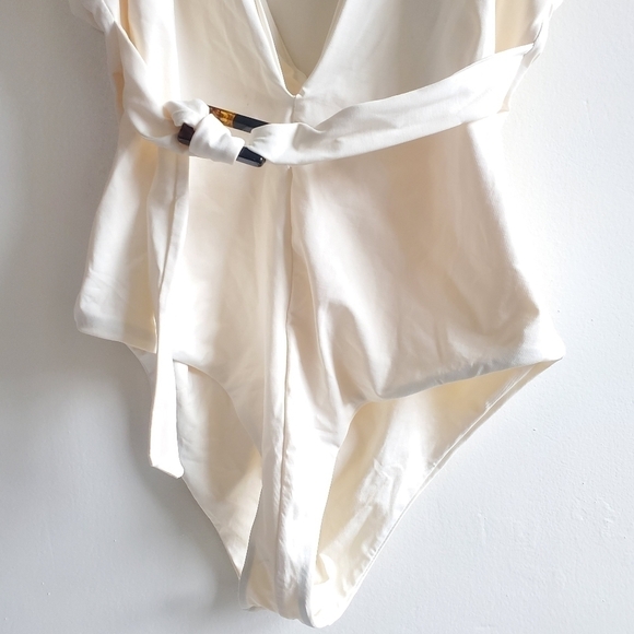 New Tavik Cindy Plunge Neck Bone One-Piece Swimsuit NWT Size Large - Picture 11 of 13